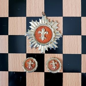 Vintage Necklace & Clip-on Earings